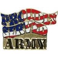 Proudly Served Lapel Pin