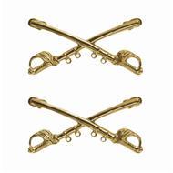 Cavalry Cross Saber Pair - Gold